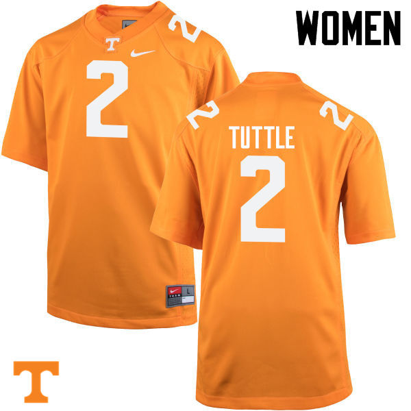 Women #2 Shy Tuttle Tennessee Volunteers College Football Jerseys-Orange